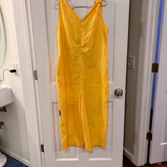 Womend Yellow Wide Leg Jumper with Butterfly Print | Size M/L - Picture 3 of 5